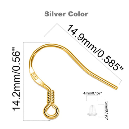 Earring Hooks - 120 PCS/60 Pairs Gold plated copper Regular 18K 2