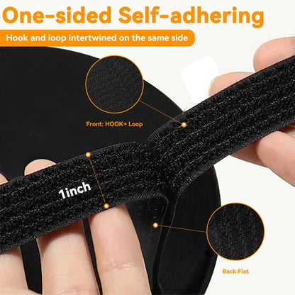 OljezziYa 20Ft x 1" Adjustable Cable Straps with 30 x 1inch, Black