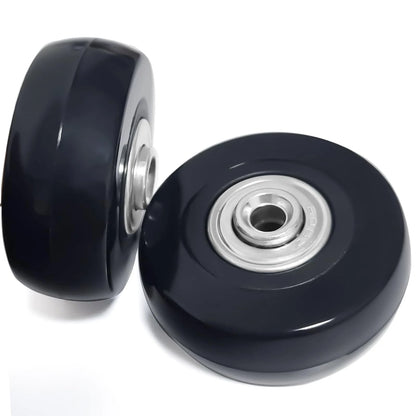Luggage Suitcase Replacement Wheels 50mm Diameter 1 7/8 50 x 18 mm, Black