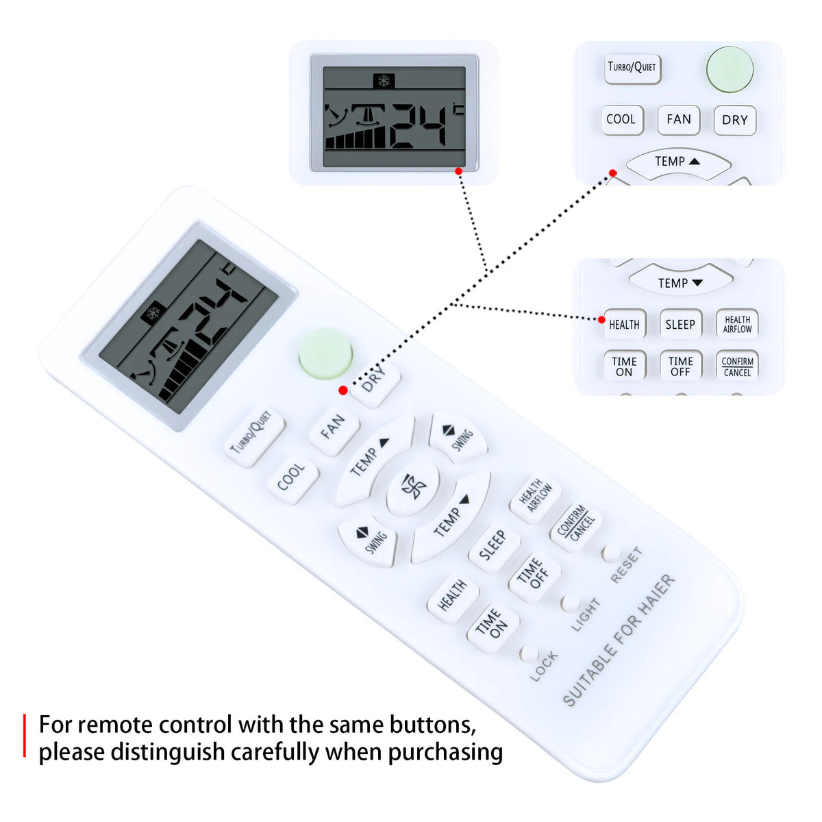 0010401715BW Remote Control For Haier Air Conditioner V9014557 G85