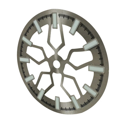 Grey 28.5mm Skeleton Watch Dial Green Luminous For NH70 Watch Movement Accessory