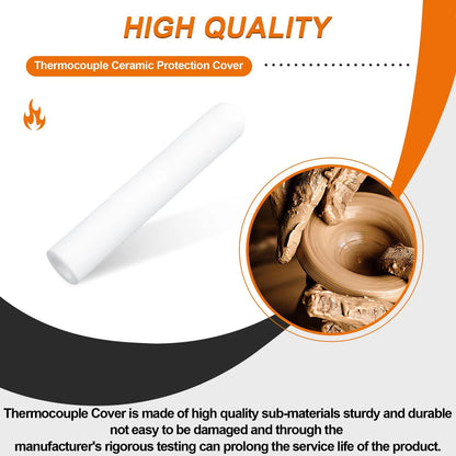 Replacement for QuadraFire Pellet Stove Thermocouple Ceramic Protection White