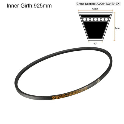 uxcell A37 Drive V-Belts 37" Inner Length 13mm Width 8mm Thick JIS 37", Black