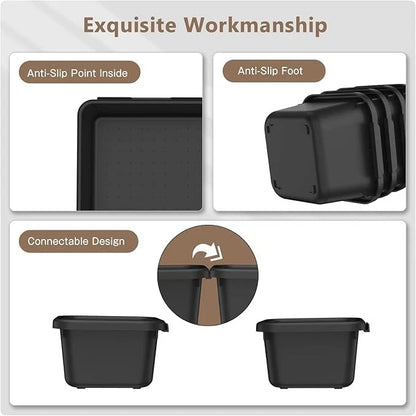 【Upgraded to 6 Size】A-LUGEI Tool Box Organizer,【Fits 100+ 6 size, 80pcs Black