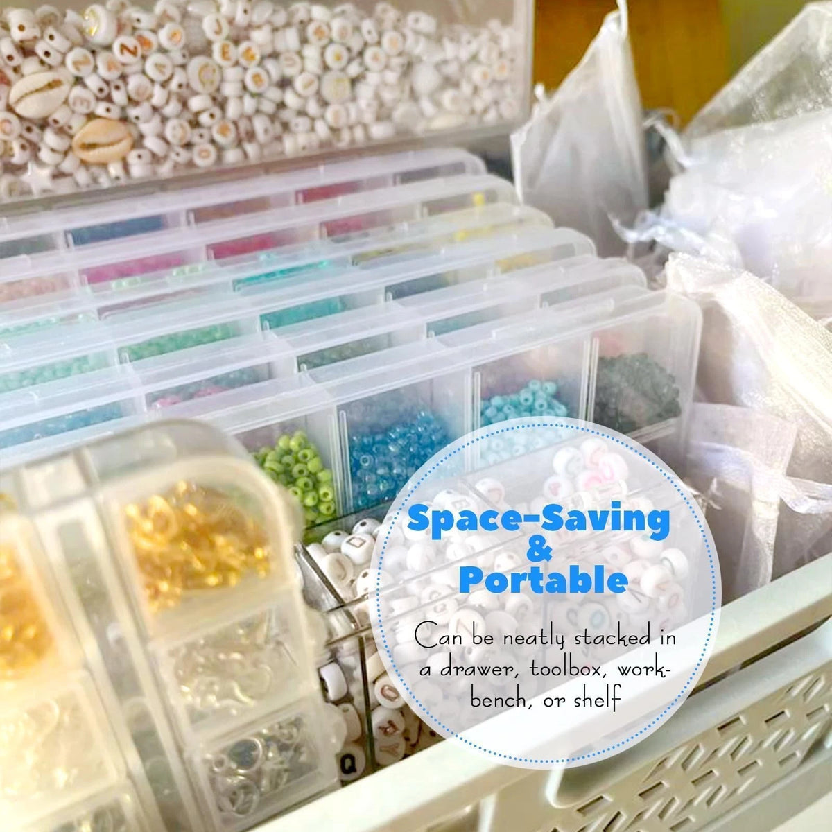 GREENTIME 2 Pack 32 Grids Clear Plastic 10.24" L x 5.2" W x 0.67" H, 2 pack