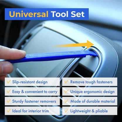 Tresalto Auto Trim Removal Tool Kit - 5 Piece Set for Dash, Door 5 Pack, Blue
