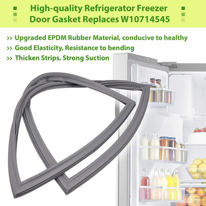 For Whirlpool WPW10714545 W10714545 Refrigerator Freezer Door Gasket