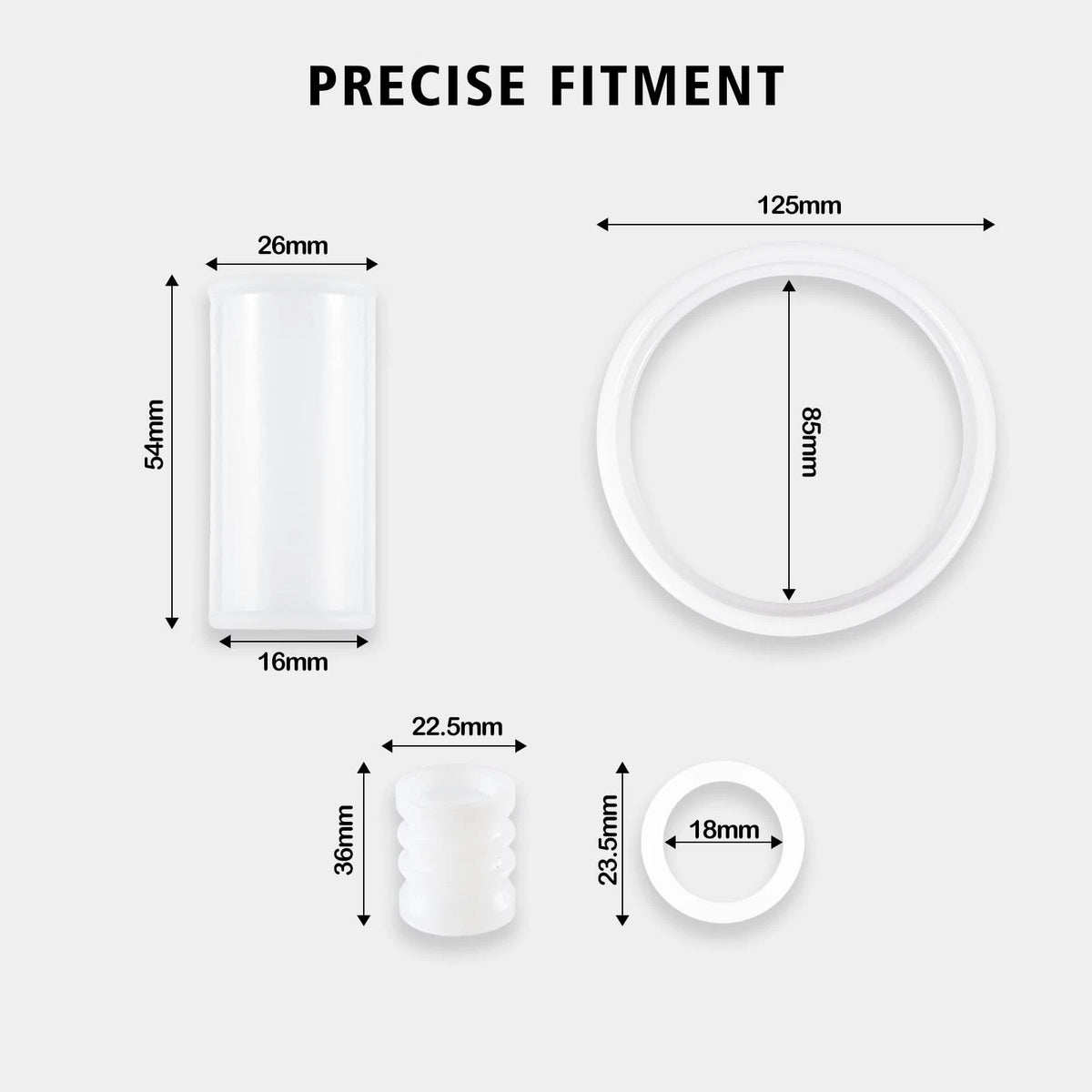 15-Piece Soft Serve Ice Cream Machine Repair Kit – Standard, Transparent