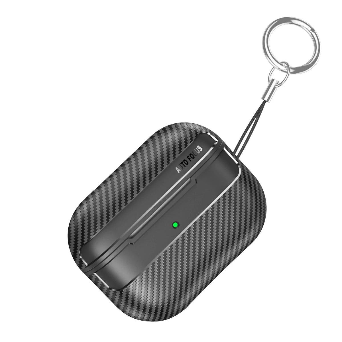 Shockproof Carbon Fiber Pattern Keychain Case Cover For Apple Airpods Pro 2nd