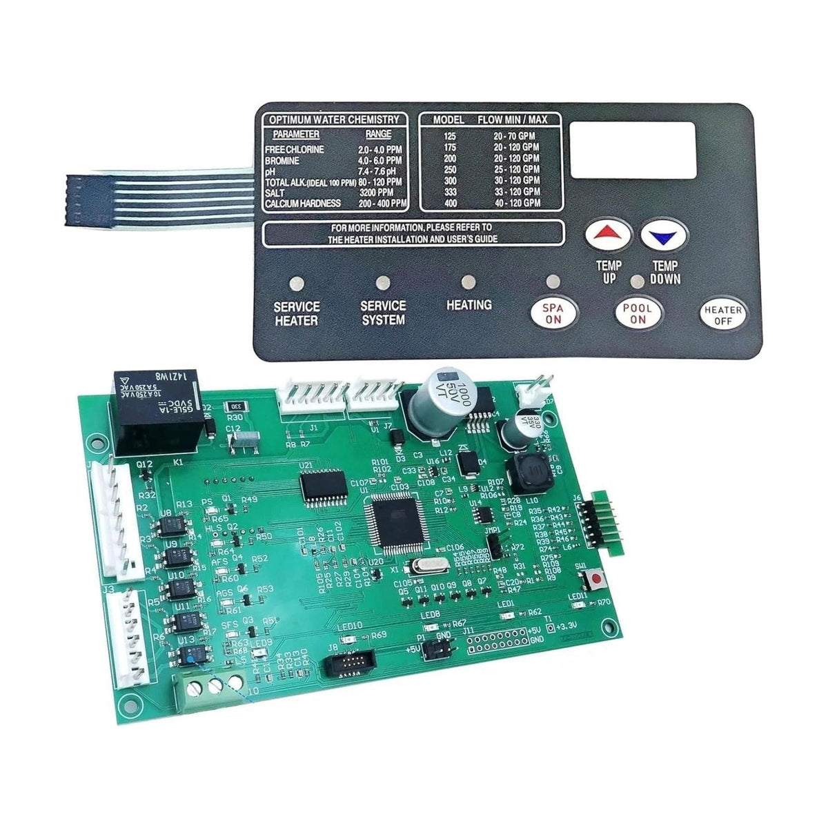 42002-0007S Control Board 472610Z Switch Membrane Pad Kit For Pentair SR400NA