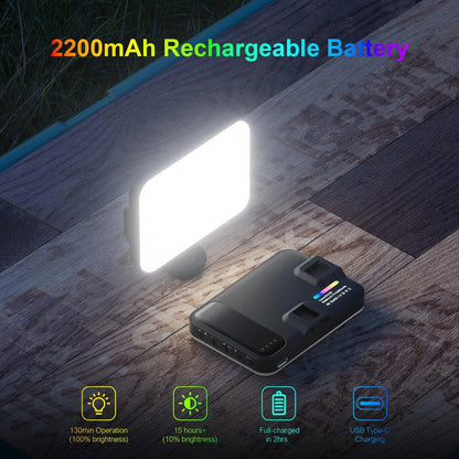 Hagibis RGB Camera Light,360°Full Color Portable Video Light LED RGB-Black
