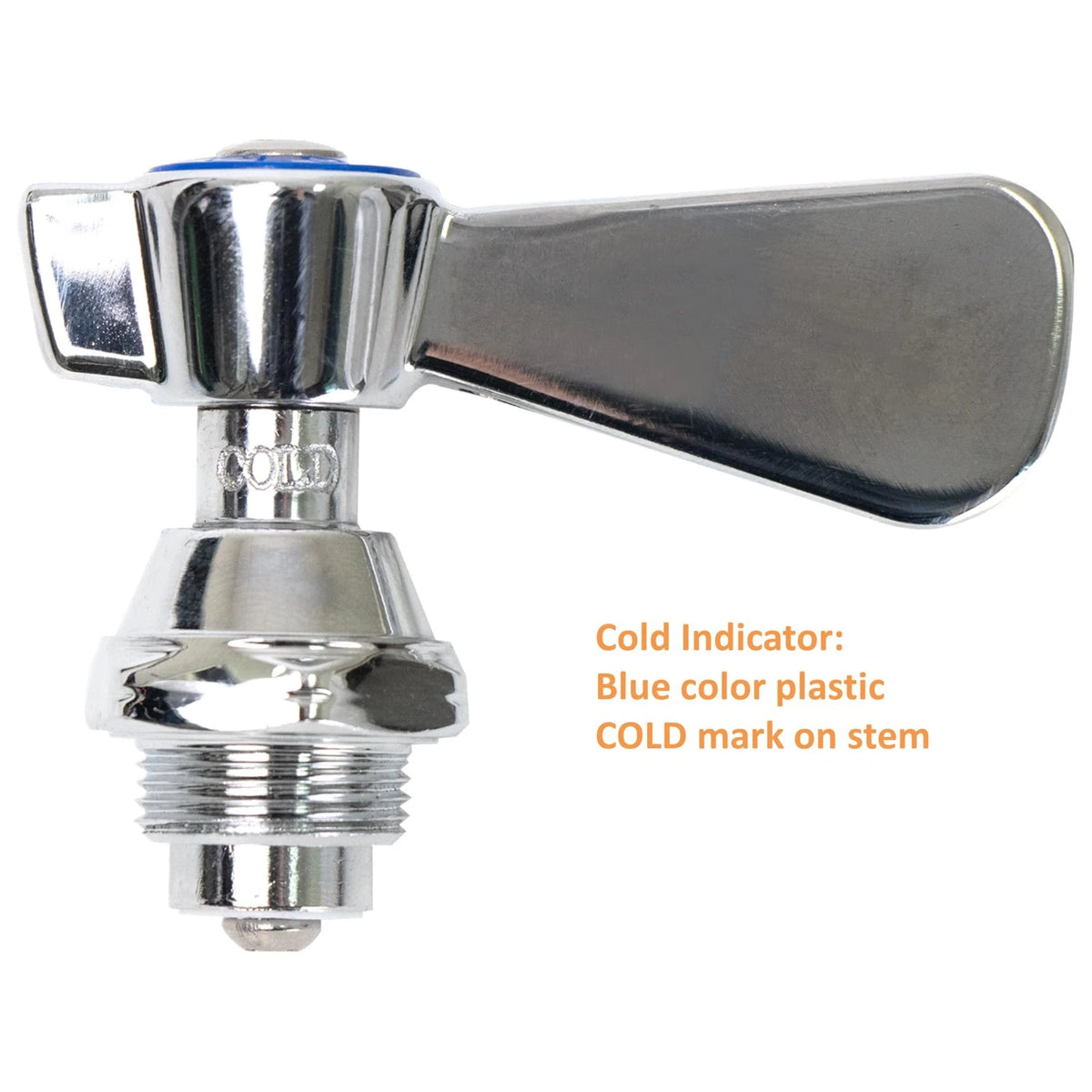 AA Faucet AA-100G Cold Replacement Stem Check with B-Handle Blue