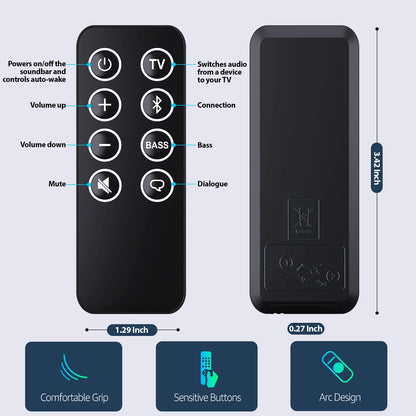 For Bose Solo 5 10 15 Series ii TV Sound System 732522-1110 Remote Control
