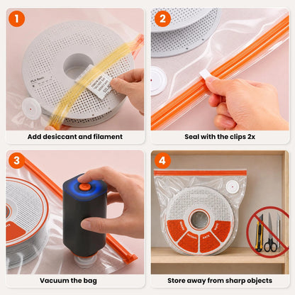 20 PCS U-Shaped 3D Filament Storage Bags Kit, Printer Accessories for...