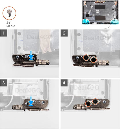 Deal4GO LCD Hinge Screen Bracket 4KTHT 04KTHT replacement for Silver
