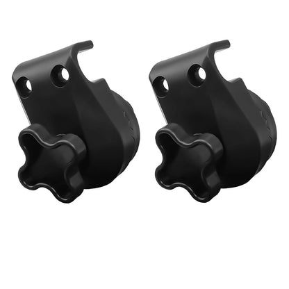 2 Pcs Garden Swing Plastic Fittings - Porch Patio Frame Parts to Black