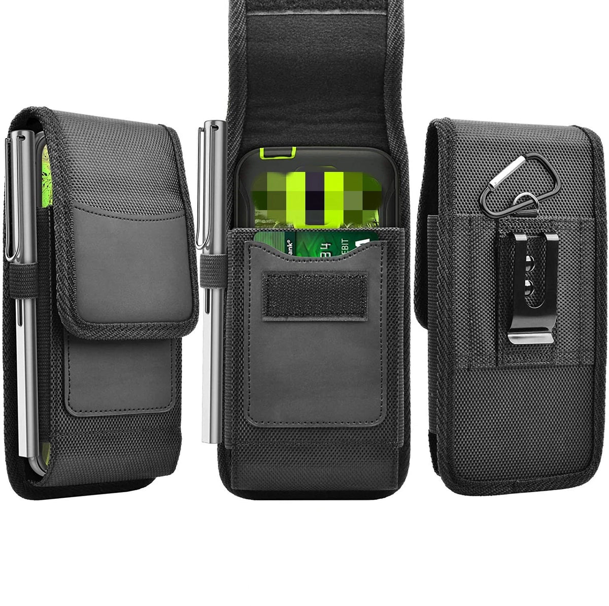 6.5in Mobile Waist Holster Belt Clip Holder Vertical/Horizontal Carrying Pouch
