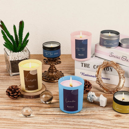 SAEUYVB Candle Making Kit - DIY Starter Soy 10 pcs candle tins kit, 12 colors