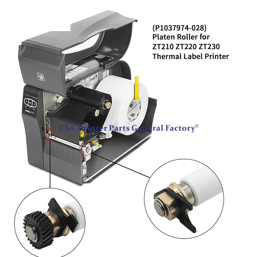 10X  P1037974-028 Kit Platen Roller For Zebra ZT210 ZT231 ZT230 Printer
