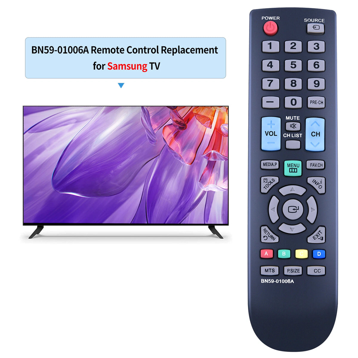 Replace Remote Control BN59-01006A For Samsung LED LCD HD Smart TV LN32C350