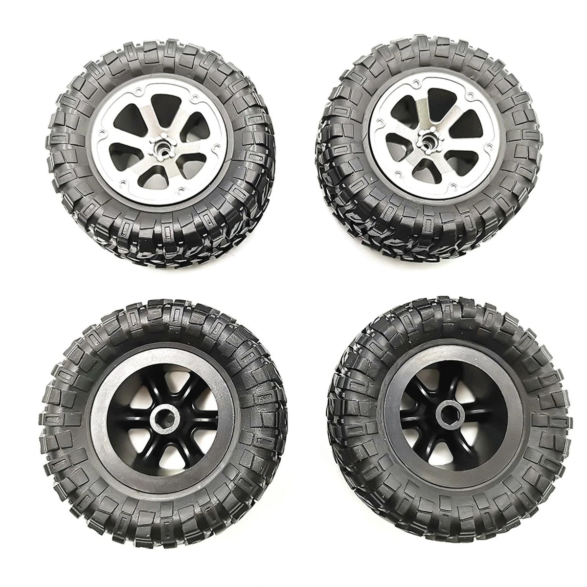 4x 73.8*32.4mm Rubber Wheel Tire Rim For WPL B16 B36 B-14 C14 1/16 RC Car Truck