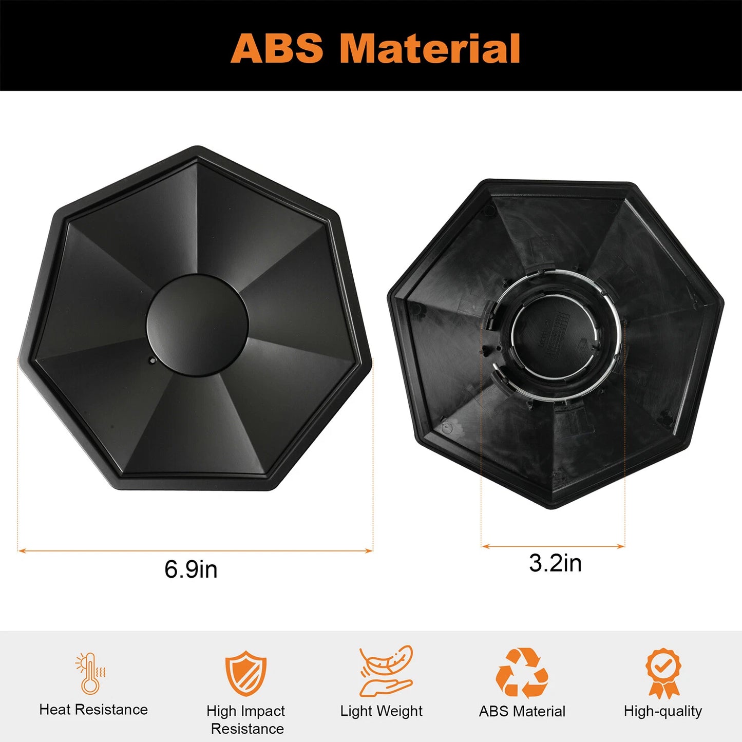 4PCS Full Coverage Wheel Center Hub Caps Cover for Tesla Cybertruck 2023 2024