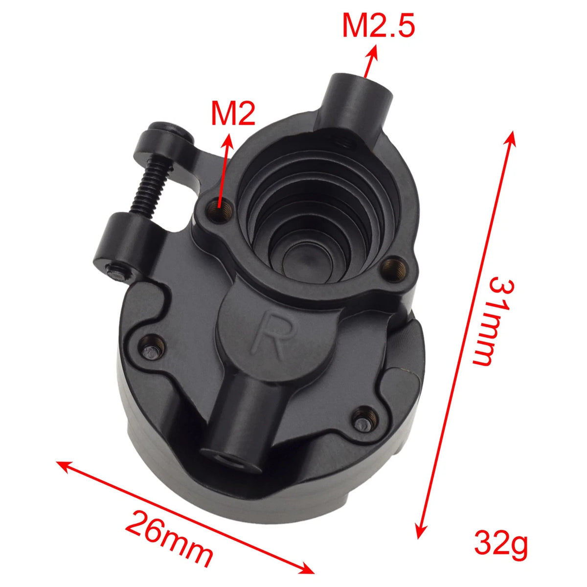 MEUS RACING 63.3g Ascent 18 Brass Steering Knuckles + Front Portal Cover 1/18
