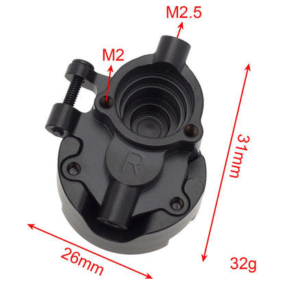 MEUS RACING 63.3g Ascent 18 Brass Steering Knuckles + Front Portal Cover 1/18