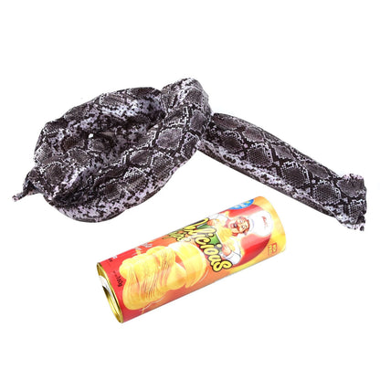 Kid Funny Hallowen Magic Snack Chips Can Flexible Spring Fake Snake Trick Joke