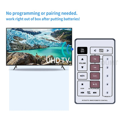 Remote Control For Bose Acoustic Wave CD-3000 Music System White