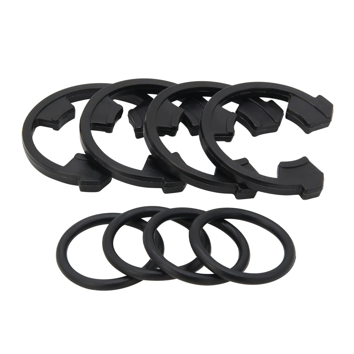RURBRIN (4+4PCS) 3/4" Water Softener Clip and O-Ring Kit Compatible Black