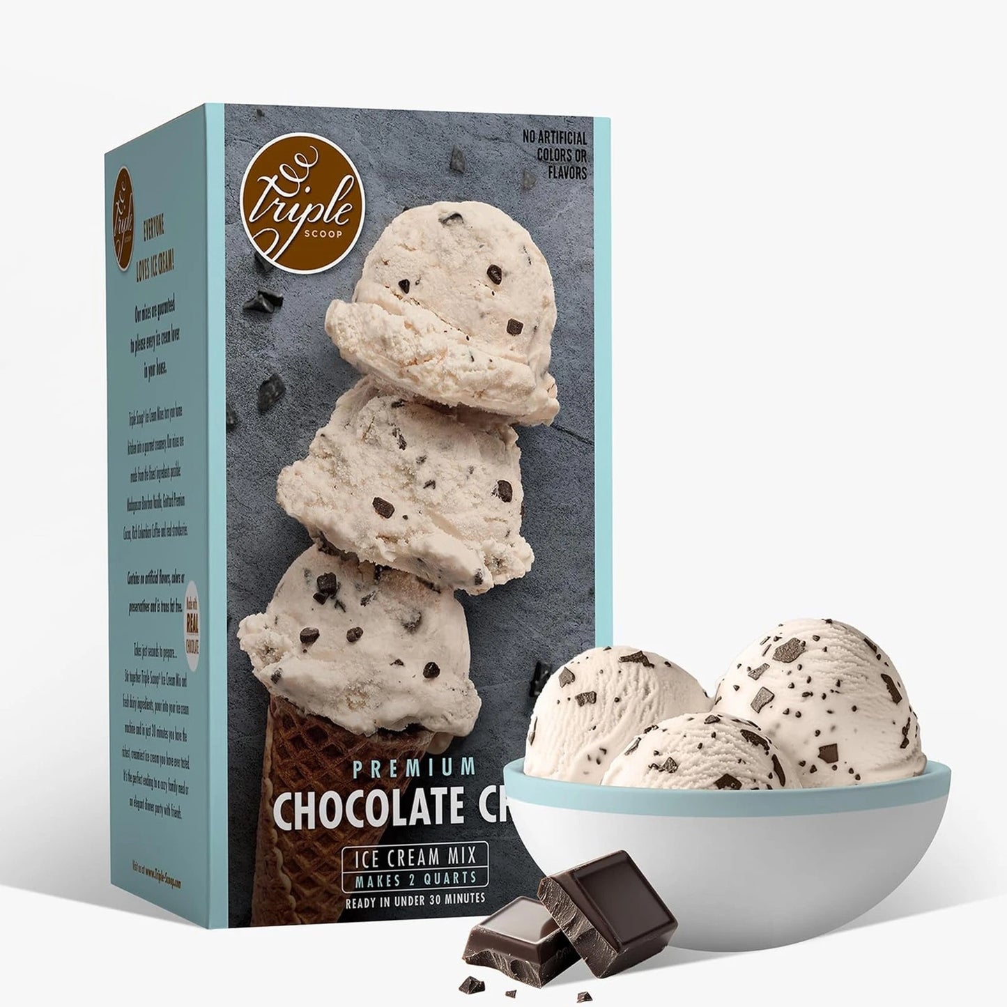 Triple Scoop - Premium Vanilla Choc Chip Ice Cream Mix For 1 Pack