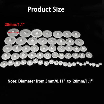 58PCS Small Gears Set Plastic Module 0.5 for DC Motor DIY Model Toys...
