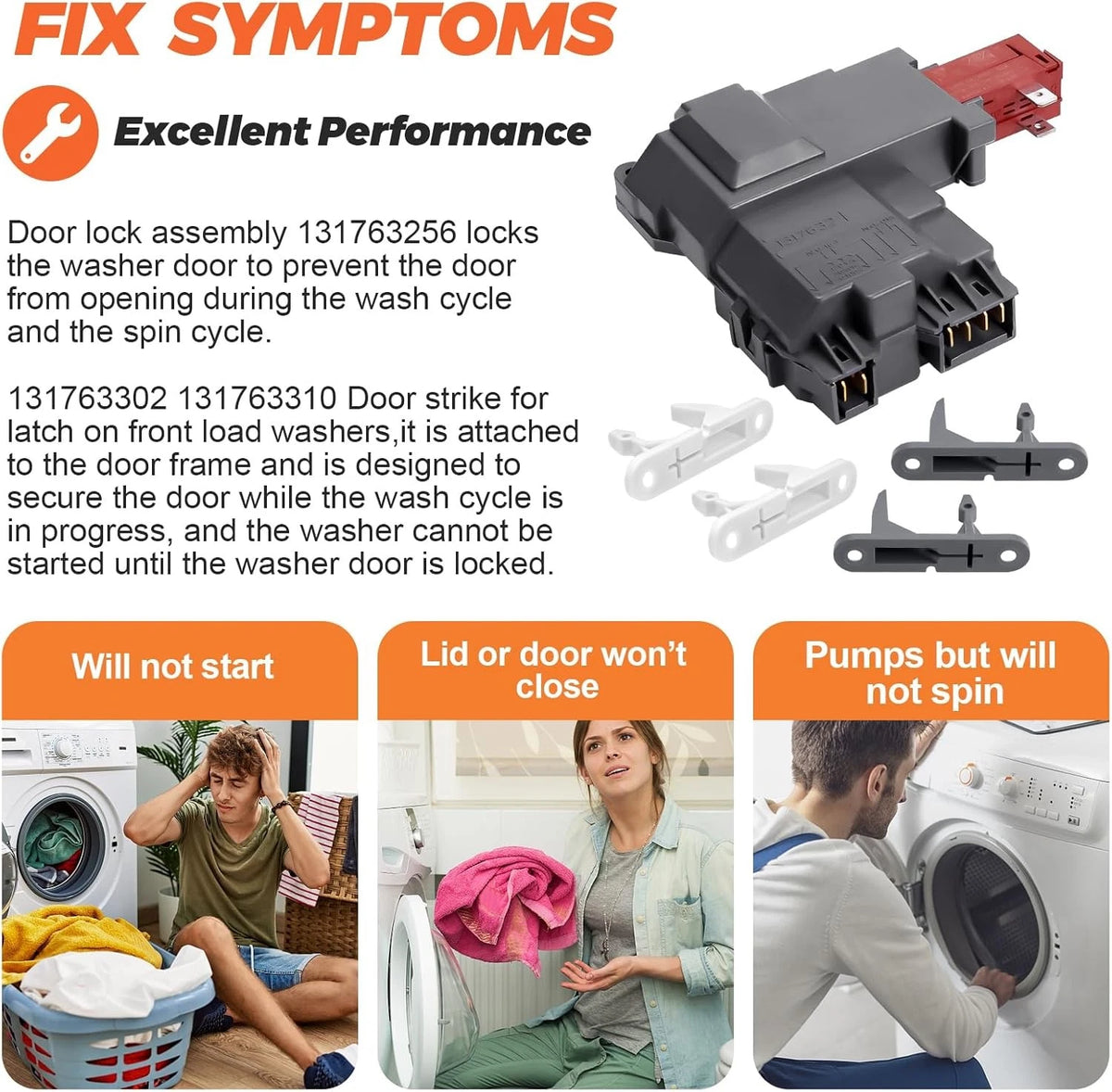 131763256 1317632 Washer Door Latch Lock 131763202 131763310 Door...