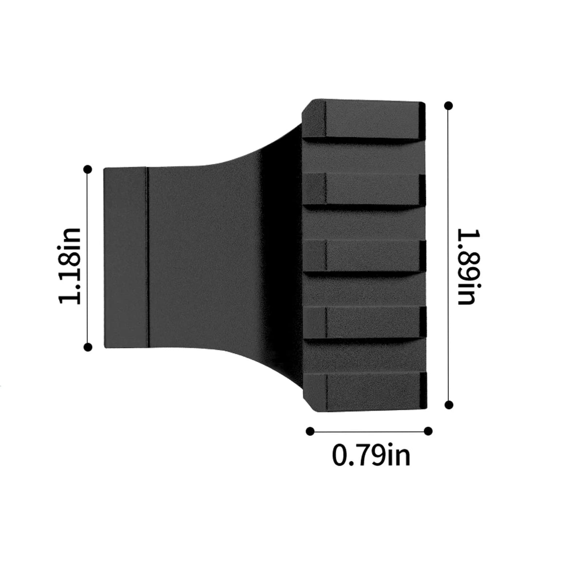 Bontok Picatinny Offset Rail Mounts, 45 Degree 4 slot, Black