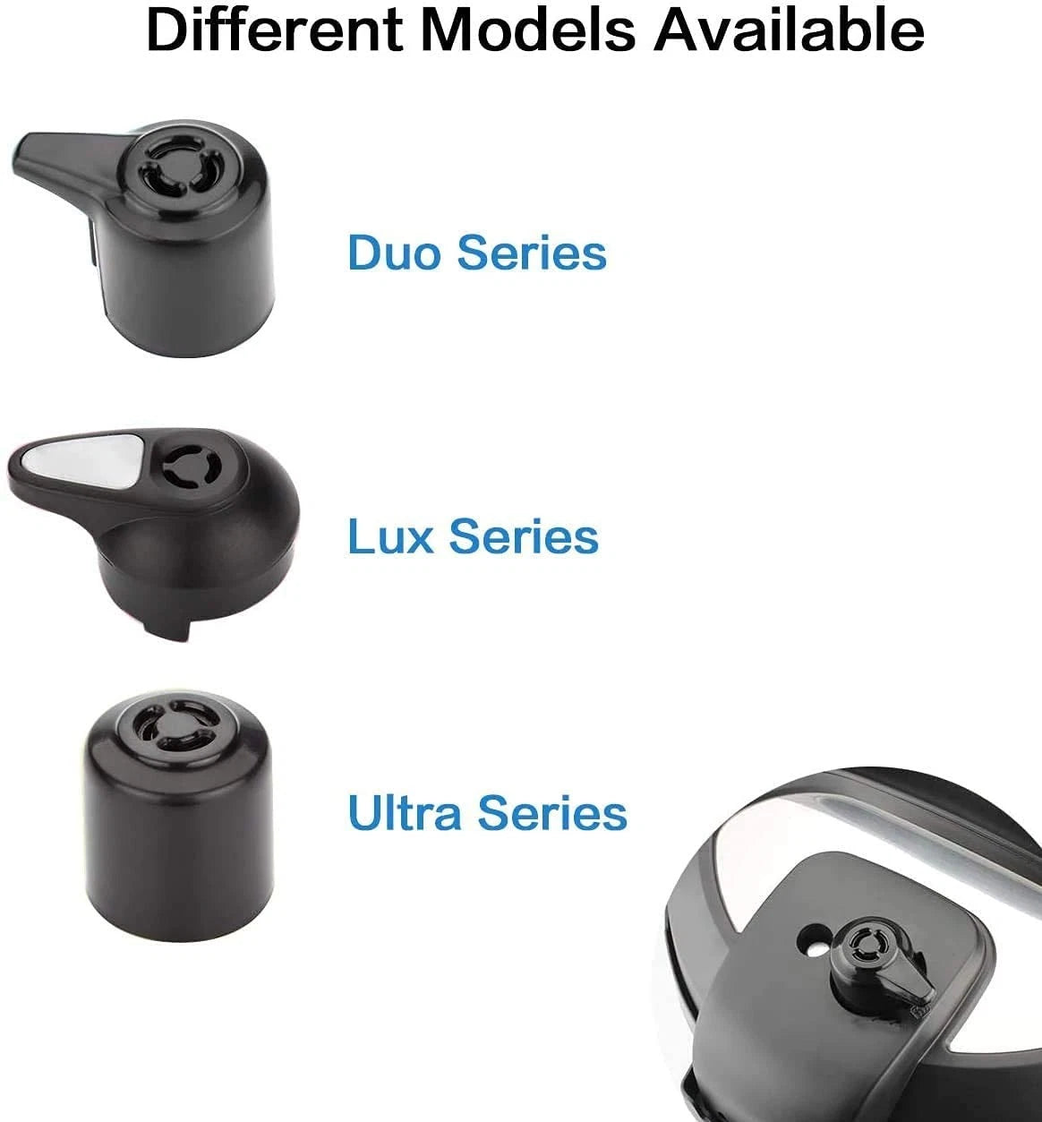 Steam Release Handle,Float Valve Replacement Parts with Anti-Block Shield DUO