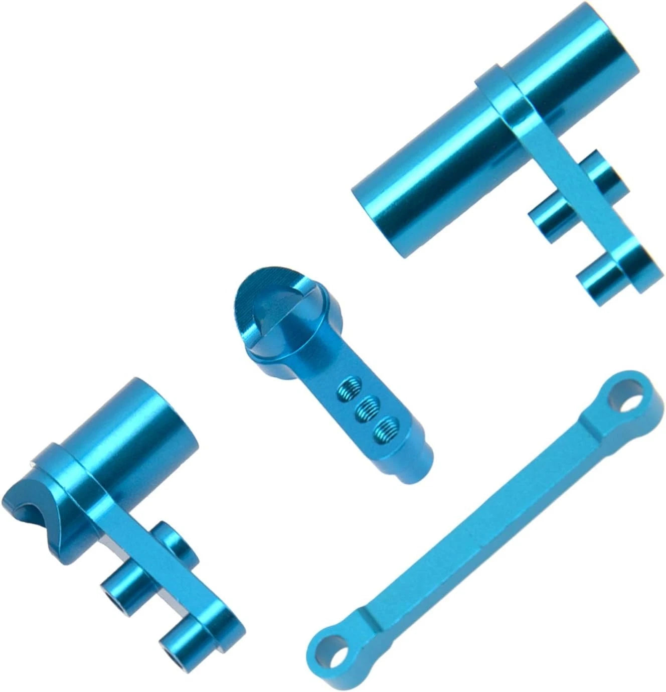 Aluminum Steering Servo Saver Complete Ackerman Plate Upgrade Parts Blue