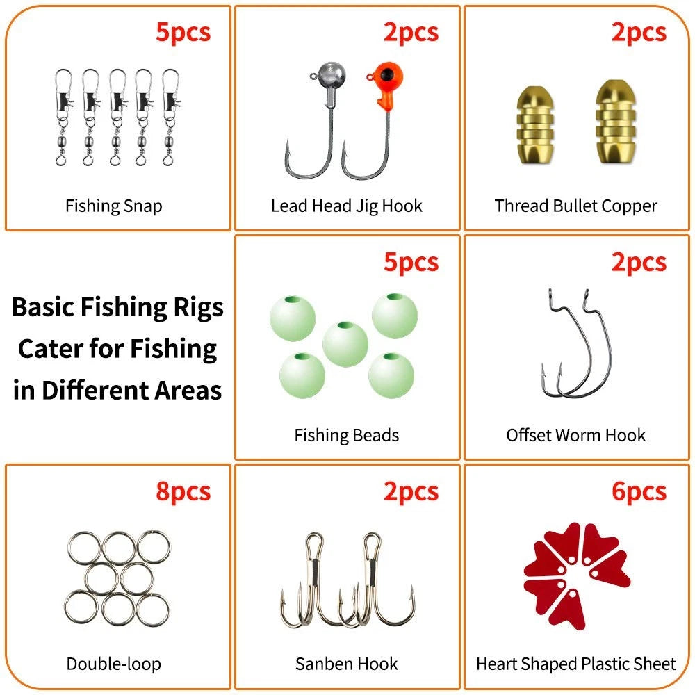 GOANDO Fishing Lures Kit for Freshwater Bait Tackle Bass Large, 78pcs