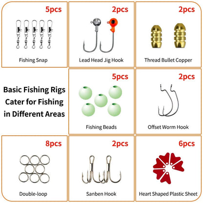 GOANDO Fishing Lures Kit for Freshwater Bait Tackle Bass Large, 78pcs