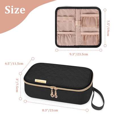 Yarwo Diabetic Travel Case for Blood Glucose 8.3 x 4.5 x 3 inches, Black