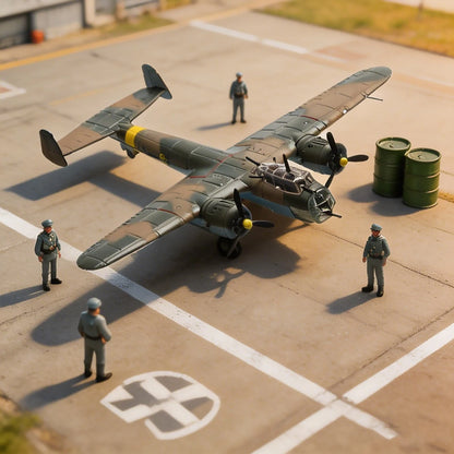 12cm 1/144 Scale German Dornier Do 17Z Flying Pencil Bomber Finished Models