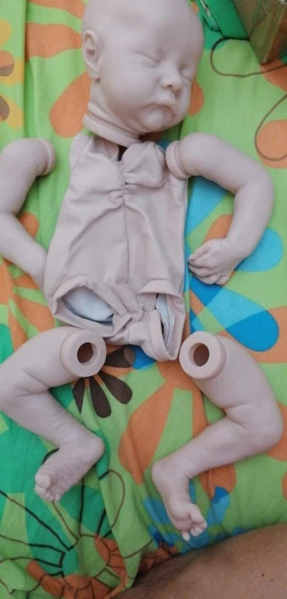 Angelbaby Unpainted Reborn Baby Doll Kits with Cloth Body 17 17 Inches, Lay