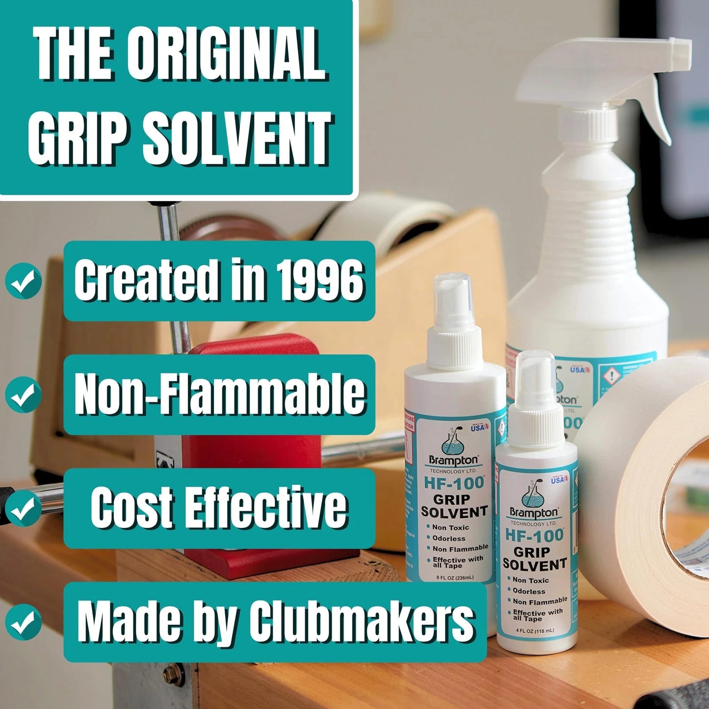 Brampton Basic Golf Grip Kit for Club Regripping - 15 Premium Chestnut