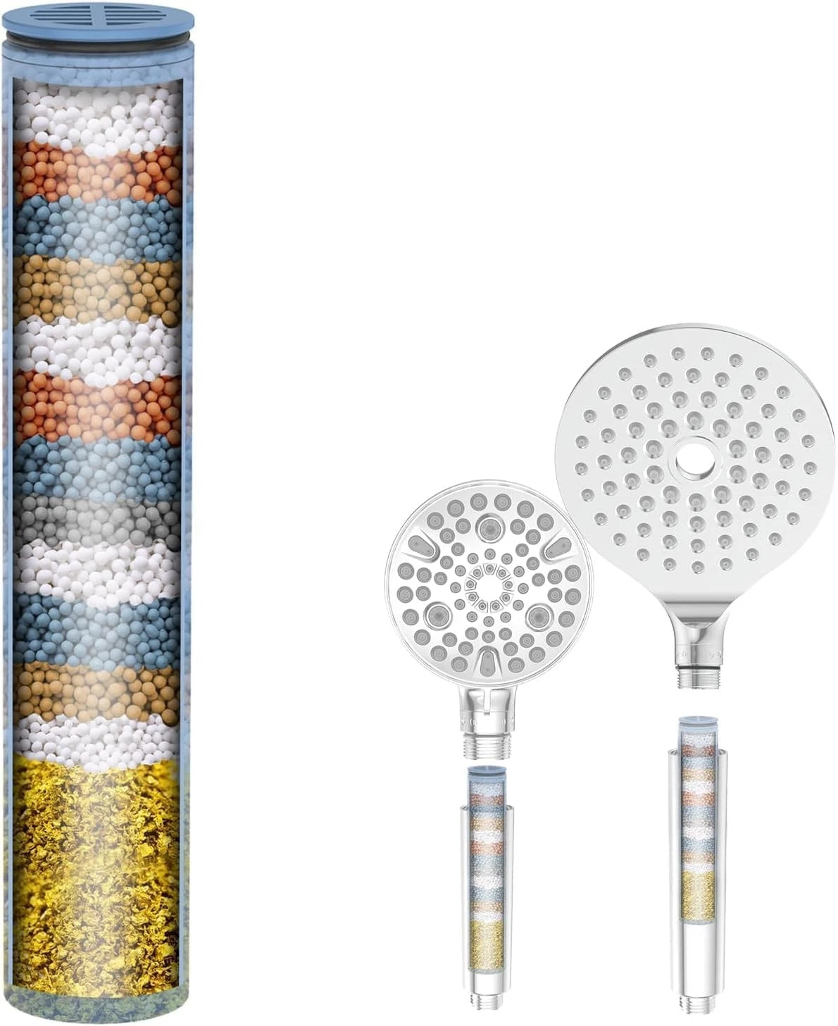 MakeFit Shower Head Filter Replacement Cartridge for Premium Chrome