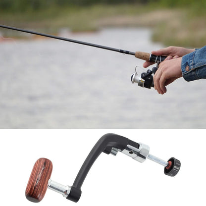 Jiozermi 2 Pcs Fishing Reel Power Handle, Rotary Small, Black