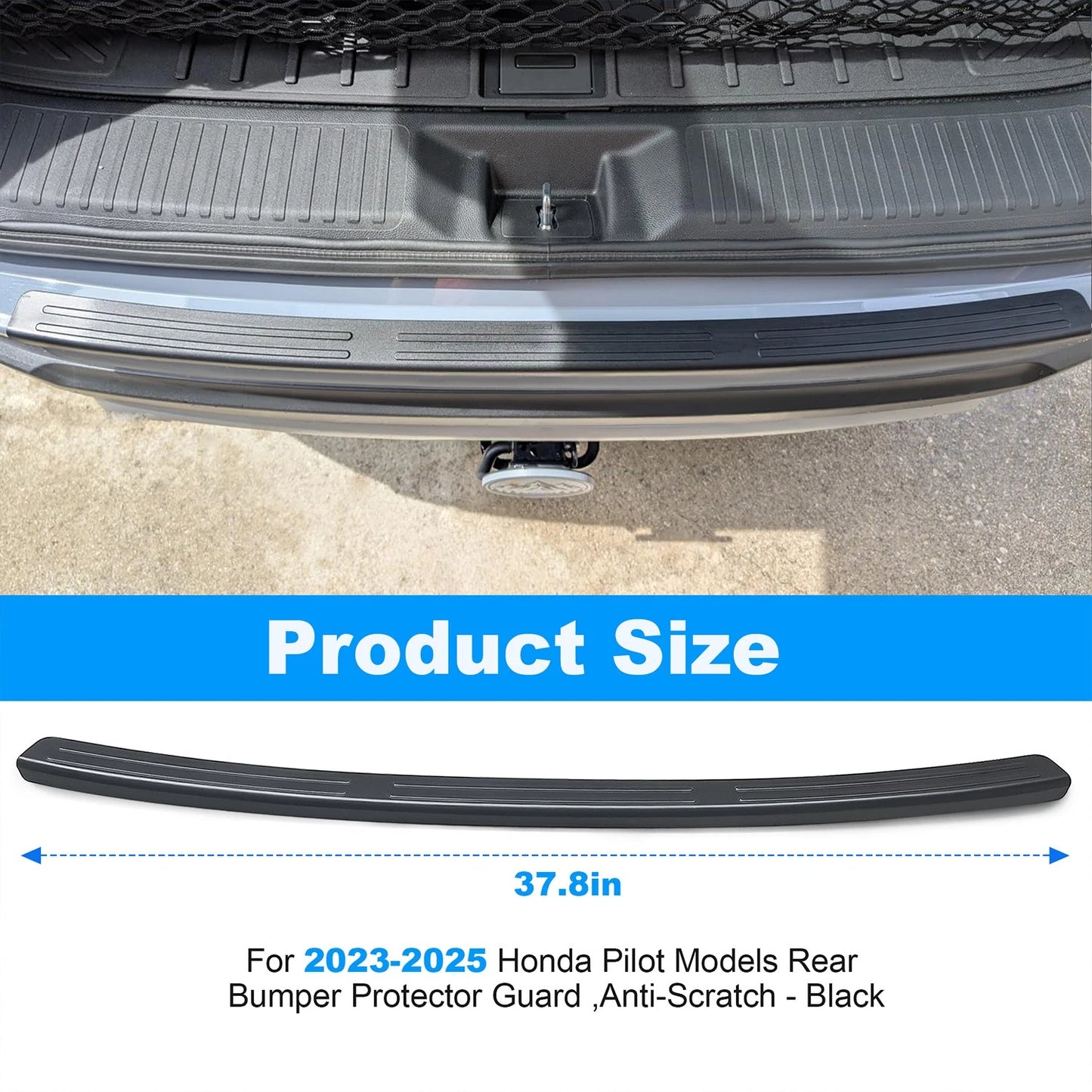 Black Rear Bumper Guard for Honda Pilot 2023-25,Anti-Scratch Protector Accessory