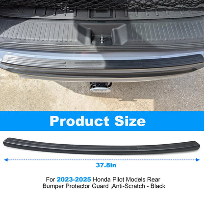 Black Rear Bumper Guard for Honda Pilot 2023-25,Anti-Scratch Protector Accessory