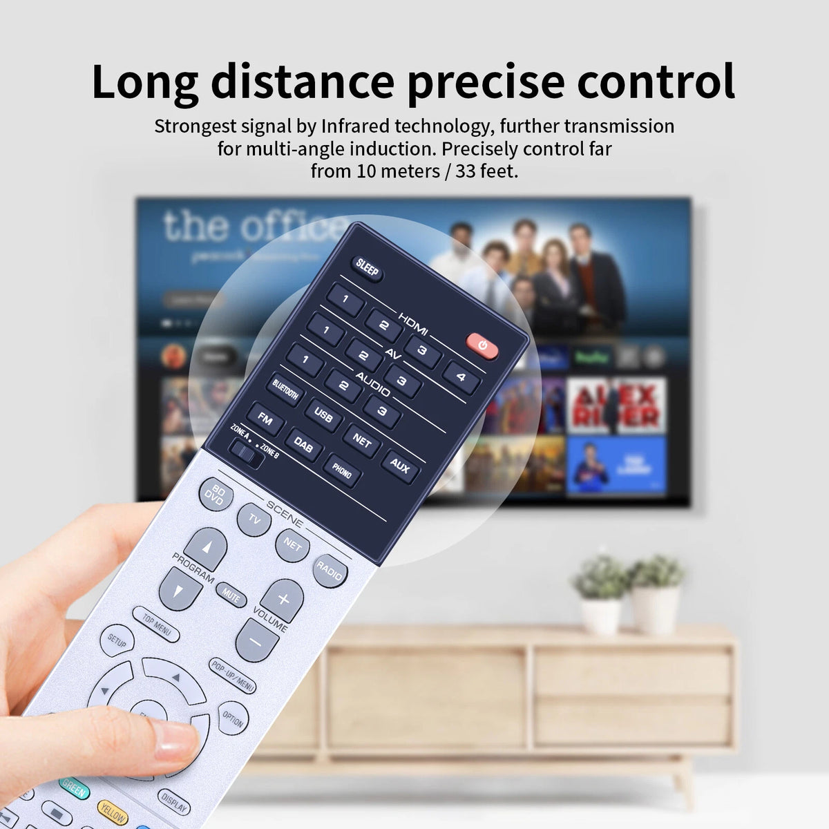 RAV564 ZZ48390 Remote Control For Yamaha RX-A680 RXA680 AV Receiver