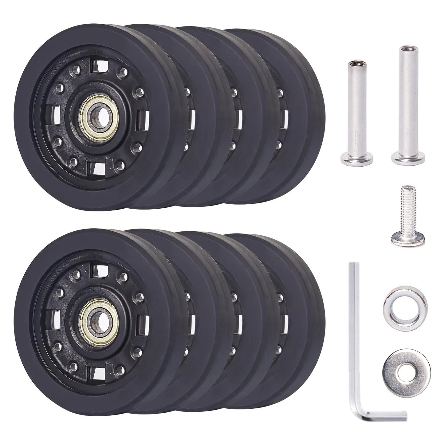 Luggage Wheels Replacement 55 * 11mm, Swivel 2.2 inches, 55mm/2.2inch -8PCS