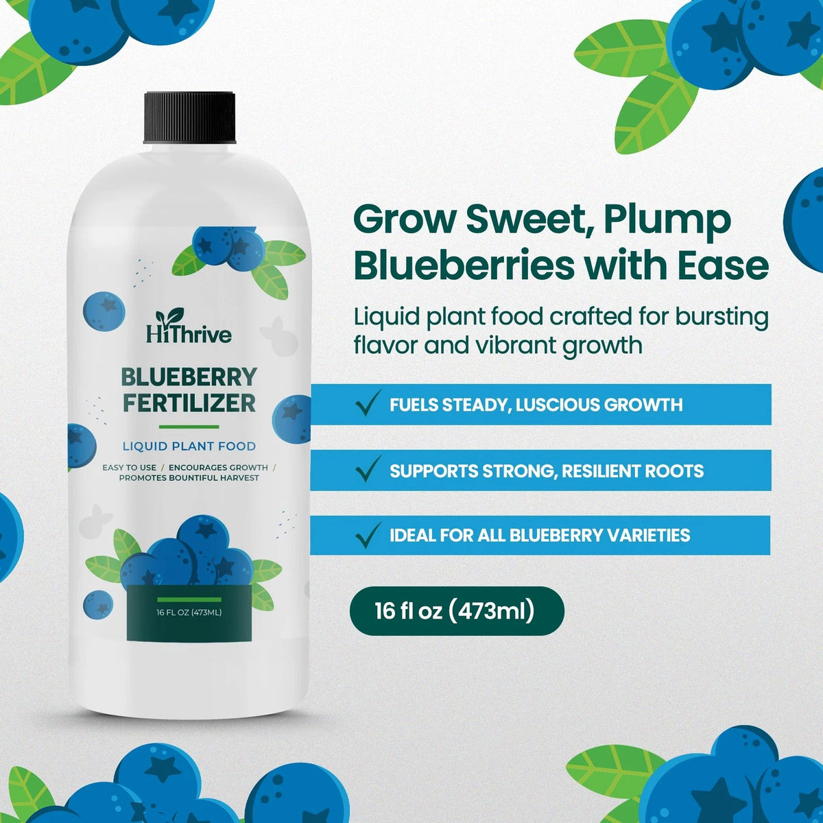 16oz Blueberry Fertilizer - Makes 16 Gallons of Fruit Tree 16 oz (1 Pint)